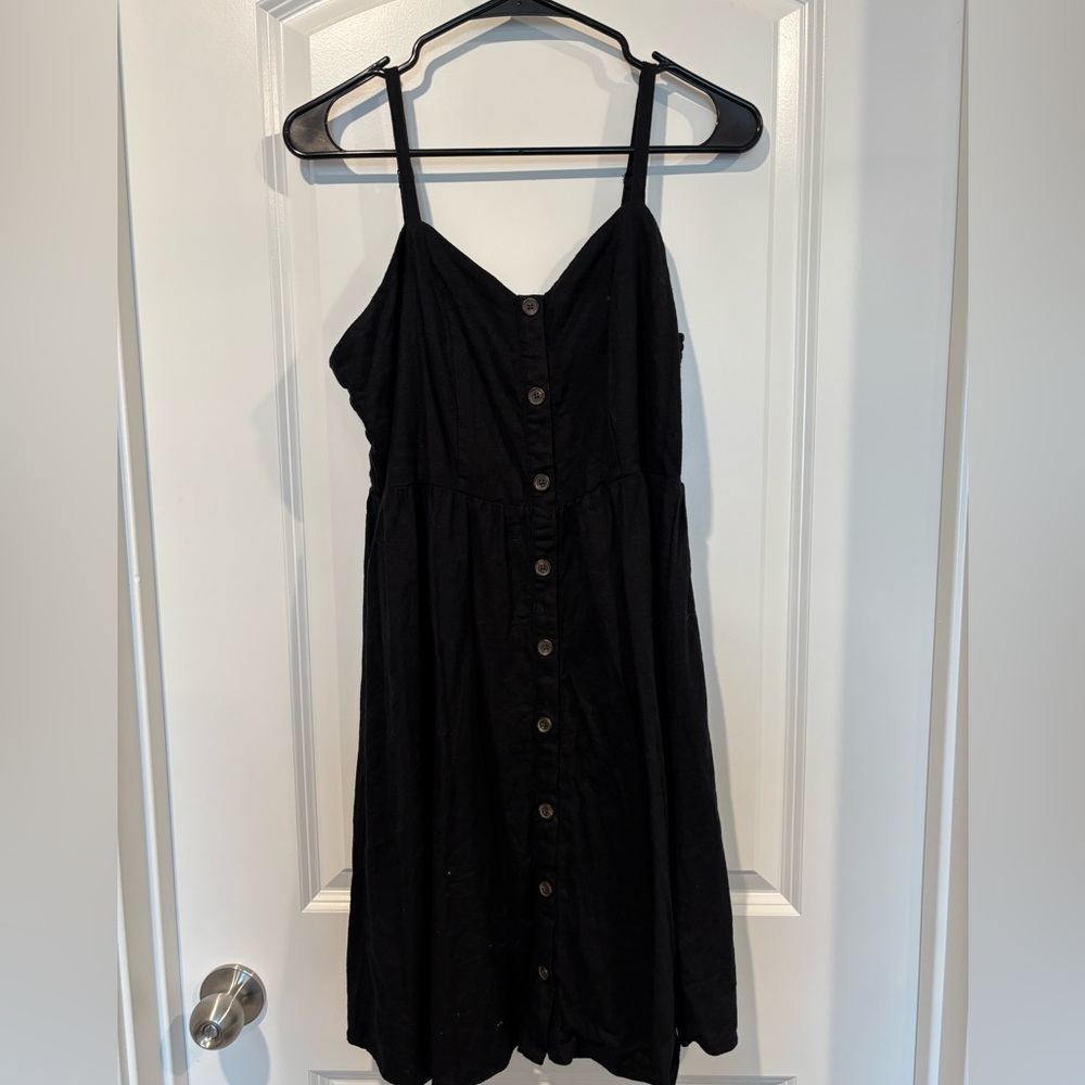 Old Navy Black Smocked Dress
